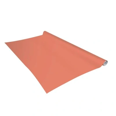 Abbildung von Vénilia Klebefolie Unimat Terrakotta, 45 cm x 2 m selbstklebende Möbel Folie, Dekofolie, Tapete, Küchenfolie PVC ohne Phthalate Made in EU
