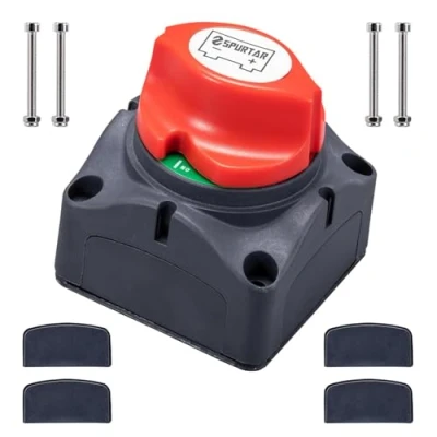 Abbildung von Spurtar Batterie Trennschalter Hauptschalter Batterieschalter 6V 12V 24V 48V, 275/1250 Amp für Schiffsautos RV ATV UTV Fahrzeug, Wasserdichter Hochleistungsbatterietrennschalter