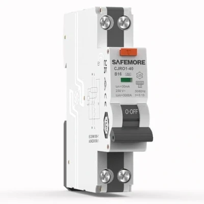 Abbildung von FI/LS Schalter, 30mA Fehlerstromschutzschalter, 1P+N 6kA FI Schalter mit RCBO 16Amp Nennstrom RCD geschützter Leistungsschalter, 230V, Typ A, B16, Kurve B, DIN Schienen Montage