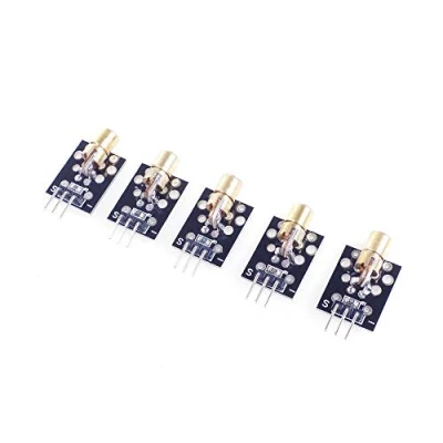 Abbildung von ANGEEK 5Stk. 5V KY 008 650nm Laser Sensor Modul für Arduino Raspberry DIY
