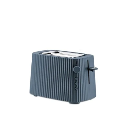 Abbildung von Alessi Plissé MDL08 G Design Toaster, Sechs Stufen der Vergoldung, aus Thermoplastischem Harz, Europäisch Stecker 850 W, Grau