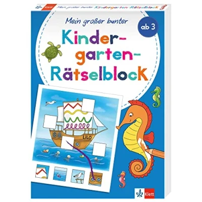 Abbildung von Klett Mein großer bunter Kindergarten Rätselblock: ab 3 Jahren, Erste Zahlen, Buchstaben, Konzentration