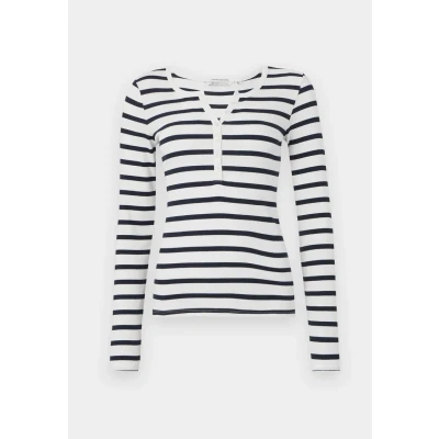 Abbildung von TOM Tailor Denim Langarmshirt, Damen, Größe: XXL, White/navy