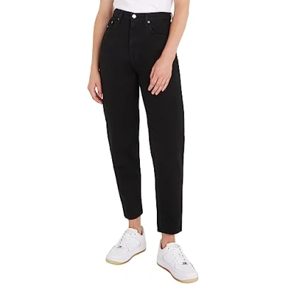 Abbildung von Tommy Jeans MOM Ultra HIGH RISE JEAN Tapered Relaxed Fit, Damen, Größe: 31x34, Denim black