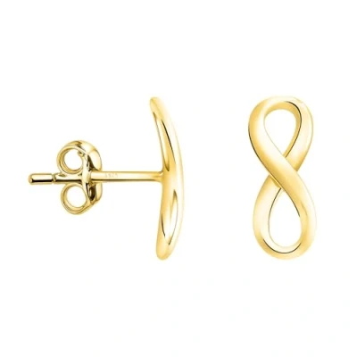 Abbildung von SOFIA MILANI Damen Ohrringe Ohrstecker 925 Silber vergoldet/golden Unendlichkeit 20589