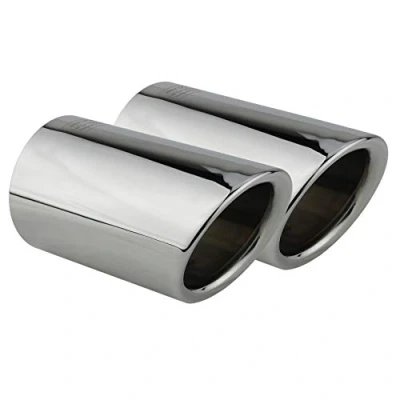Abbildung von L&amp;P A290 2 Auspuffblenden Auspuffblende Chrom Edelstahl spiegel poliert Plug&amp;Play Endrohrblenden Endrohrblende Auspuff Blende für 60mm Endrohre