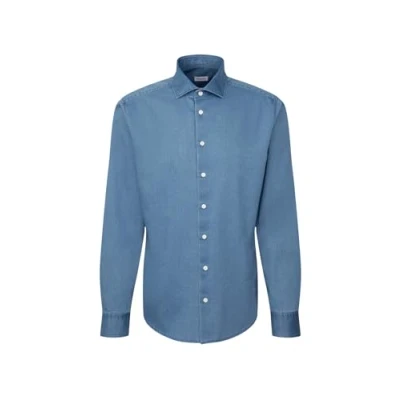Abbildung von Seidensticker Herren Casual Hemd, Blau, 44