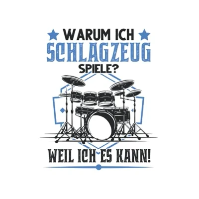Abbildung von Schlagzeug Notizbuch: Spruch Drummer Schlagzeuger Geschenk / 6x9 Zoll 120 gepunktete Seiten