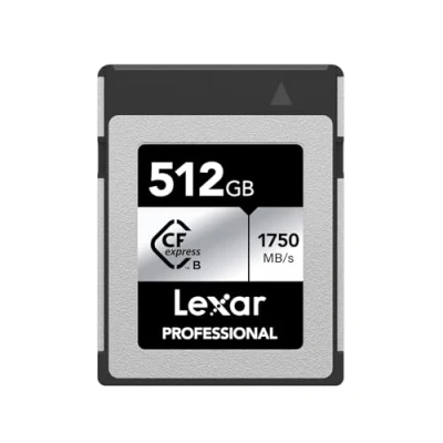 Abbildung von Lexar Professional SILVER Series 512GB CFexpress Karte, Typ B CFe bis zu 1750MB/s Lesegeschwindigkeit, CF Karte mit PCIe Gen3x2, kompatibel DSLR, rückwärts XQD Kamera(LCXEXSL512G RNENG)