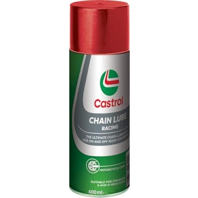 Abbildung von Castrol Chain Lube Racing Hochleistungskettenspray, 400 ML, Weiß