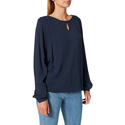 Abbildung von ICHI Damen Bluse Hemdbluse Langarm 20108994, Größe:M, Farbe:Total Eclipse (14044)
