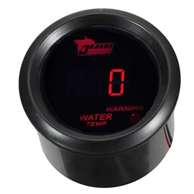 Abbildung von Mintice Universal 2&quot; 52mm Auto KFZ Rot Licht Anzeige Digital Wasser Temperatur Temp Instrument Messgerät