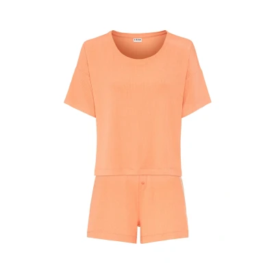Abbildung von Lascana LSCN BY Shorty SET Nachtwäsche Set, Damen, Größe: 32/34, Coral