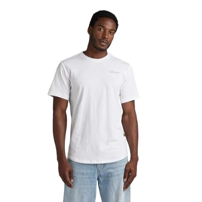 Abbildung von G Star BACK GR LASH R T Tshirt print, Herren, Größe: Large, White