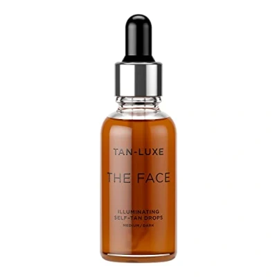 Abbildung von TAN LUXE THE FACE Selbstbräuner Tropfen, dunkel, Bräunungstropfen zur Hautpflege für individuelle Gesichtsbräunung, tierversuchsfrei und vegan, 10 ml