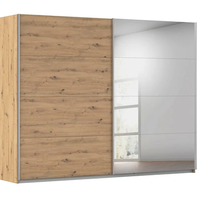 Abbildung von INOSIGN BY RAUCH Schwebetürenschrank »Kleiderschrank Schrank Garderobe Schlafzimmerschrank THANOS«, (in 3 verschiedenen Ausstattungen BASIC/CLASSIC/PREMIUM), Optional mit Spiegel, Metall Griffleisten alufarben MADE IN GERMANY