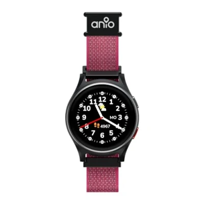 Abbildung von ANIO 6 Smartwatch für Kinder mit GPS und Telefonfunktion,Deutscher Hersteller, Datenschutz Telefonsupport,Lange AKKU Laufzeit, Chat, Schulmodus, SOS (mit Telekom SIM), Hibiscus