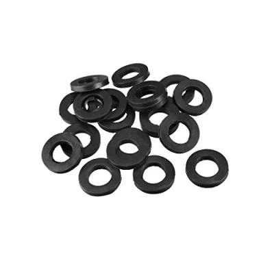Abbildung von sourcing map 20 Stück Flache Gummi Unterlegscheiben M10 20mm AD 10mm ID 3mm Dicke