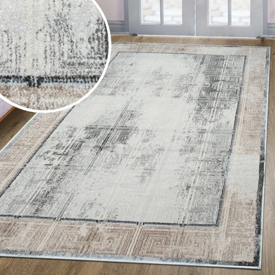 Abbildung von OTTO home Teppich "Aurellia, mit Rahmen" rechteckig 9 mm Höhe im Vintage-Look, meliert, Bordüre, zeitlos, Wohnzimmer, Schlafzimmer