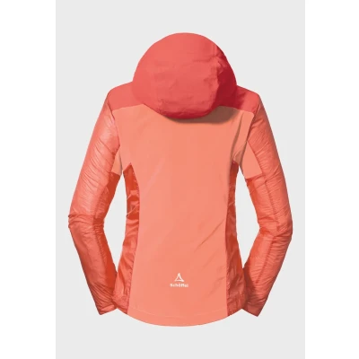 Abbildung von Schöffel W Hybrid Jacket Flow Trail Rot Strapazierfähige leichte Damen Fahrradjacke, Größe 44 Farbe Georgia Peach