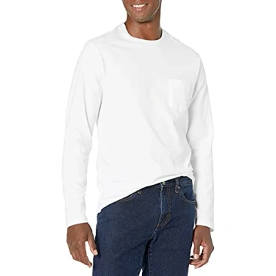 Abbildung von Amazon Essentials Herren Langärmeliges T Shirt, Normale Passform, Weiß, XXL