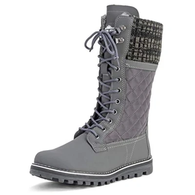 Abbildung von Polar Damen Schnee Dauerhaft Draussen Thermal Winter Warm Wasserdicht Mitte Wade Stiefel Grau UK5/EU38 YC0378