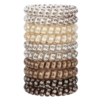Abbildung von JessLab Spirale Haargummis, 10 Stück Sortierte, Spurlose Spiral Niedliche Plastikspirale als Pferdeschwanzhalter, Schadensfreies Haar Accessoire für Frauen und Mädchen, Farbe 9 Mischen