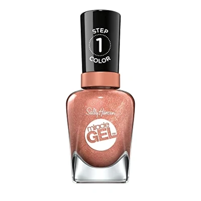 Abbildung von Sally Hansen Miracle Gel Nagellack ohne künstliches UV Licht Terra Coppa, braun, mit intensiv glänzendem Finish, Nr. 660, (1 x 14,7 ml)