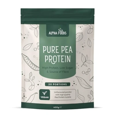 Abbildung von Veganes Proteinpulver Neutral 600g Eiweißpulver Reines Erbsenproteinpulver Premiumqualität Protein Made in Germany Alpha Foods