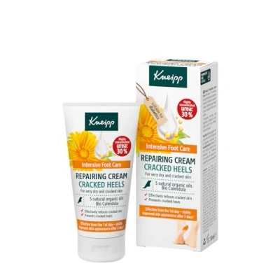 Abbildung von Kneipp Creme rissiger Fersen; repariert und verhindert Risse in den regeneriert; beruhigt erfrischt; natürliche organische Öle; Harnstoff; Panthenol; Orangengeruch; 50 ml