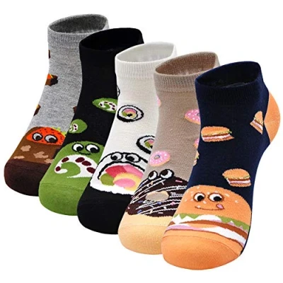 Abbildung von Lustige Socken Damen Bunte aus Baumwolle, Witzige Tier Frauen Weihnachtssocken, 5 Paare, EU 37 43 (Mehrfarbig 2)