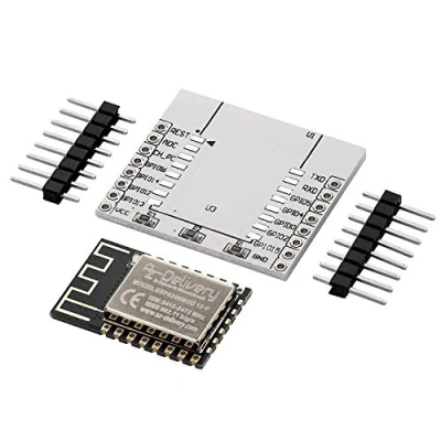 Abbildung von AZDelivery ESP8266 ESP 12F verbesserte Version zu 12E WLAN WiFi Modul mit Adapter Board kompatibel Arduino inklusive E Book!