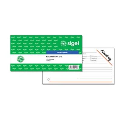 Abbildung von SIGEL KF213 Kurzmitteilung &quot;Kurzbrief&quot;, 1/3 A4 quer, 100 Blatt, 1 Stück