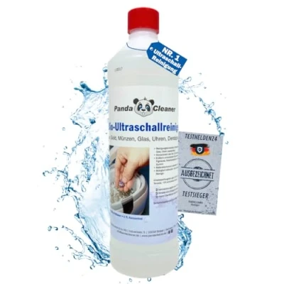 Abbildung von PandaCleaner Ultraschallreiniger Konzentrat für Ultraschallbad 1L Brillen, Dentalprodukte, Gold, Münzen, Glas, Uhren (wasserfest) uvm. (1000ml)