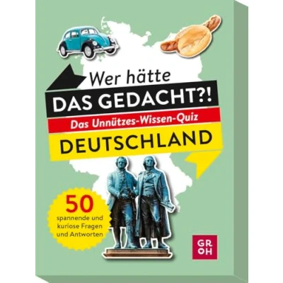 Abbildung von Wer hätte Das gedacht?! unnützes Wissen Quiz Deutschland: Rätselbox mit 50 spannenden und kuriosen Fragen Antworten (Regionales Wissen)