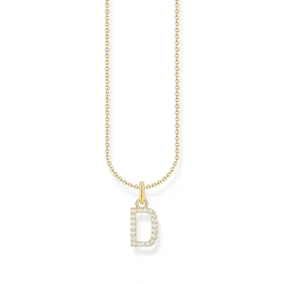 Abbildung von THOMAS SABO Kette mit Anhänger »Buchstabe, KE2240 KE2265 051 14 L45V, 414 L45V«, Zirkonia (synth.)