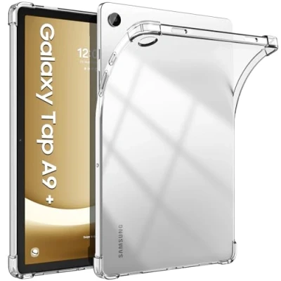 Abbildung von TiMOVO Hülle für Samsung Galaxy Tab A9+/A9 Plus 5G 11 Zoll 2023 SM X210/X216/X218, Schlank Leicht Schutzhülle mit Transparenter TPU Rückseite A9+ Tablet, Transparent