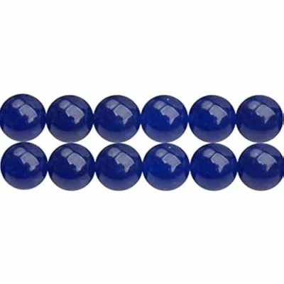 Abbildung von SKYBEADS 6mm Edelstein Gefärbt Dunkelblau Chalcedon Perlen für Schmuckherstellung 38cm Strang Approx 60 Stück