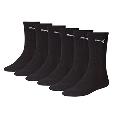 Abbildung von Puma Sports Socks Cush Crew (6 Pair Pack), Black, 2.5 5 UK (35 38 EU)