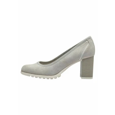 Abbildung von s.Oliver Damen Pumps mit Blockabsatz Strukturmuster, Grau (Light Grey), 36 EU