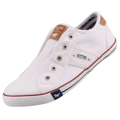 Abbildung von MUSTANG Damen Canvas Sneaker Weiß, Schuhgröße:EUR 40