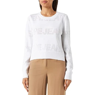 Abbildung von Pepe Jeans Damen Tierney Long Sleeves Knits, White (White), M
