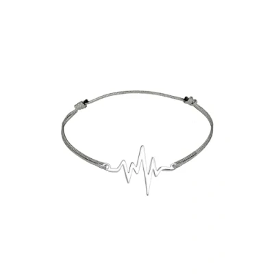 Abbildung von Elli Herzschlag Armband silvercoloured/green, Damen, Größe: 17, Silver coloured/green