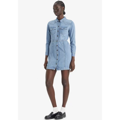 Abbildung von Levi&#039;s Flynn Western CORE Dress Jeanskleid, Damen, Größe: XS, Ringing bells
