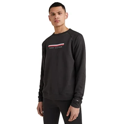 Abbildung von Tommy Hilfiger Track Nachtwäsche Shirt, Herren, Größe: Medium, Black