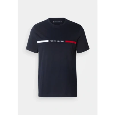 Abbildung von Tommy Hilfiger Chest Insert TEE Tshirt print, Herren, Größe: XS, Desert sky