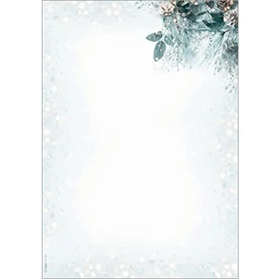 Abbildung von SIGEL DP424 Weihnachts Briefpapier &quot;Eucalyptus magic&quot;, DIN A4, 100 Blatt, weihnachtliches Motiv, aus nachhaltigem Papier