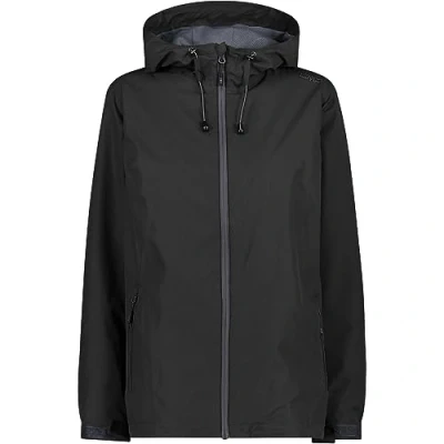 Abbildung von CMP Damen Damenjacke Mit Fester Kapuze Regenjacke, Schwarz, XXL EU