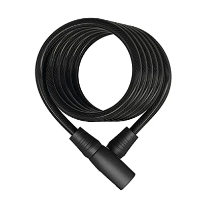 Abbildung von ABUS Spiralkabelschloss Star 4508K/150 Fahrradschloss aus 8 mm starkem Spiralkabel Sicherheitslevel 2 Schwarz