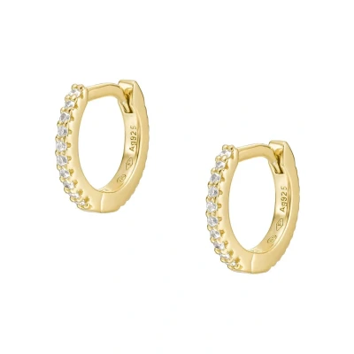 Abbildung von Fossil Earring Sterling Silver Gold Ohrringe goldcoloured, Damen, Größe: One Size, coloured